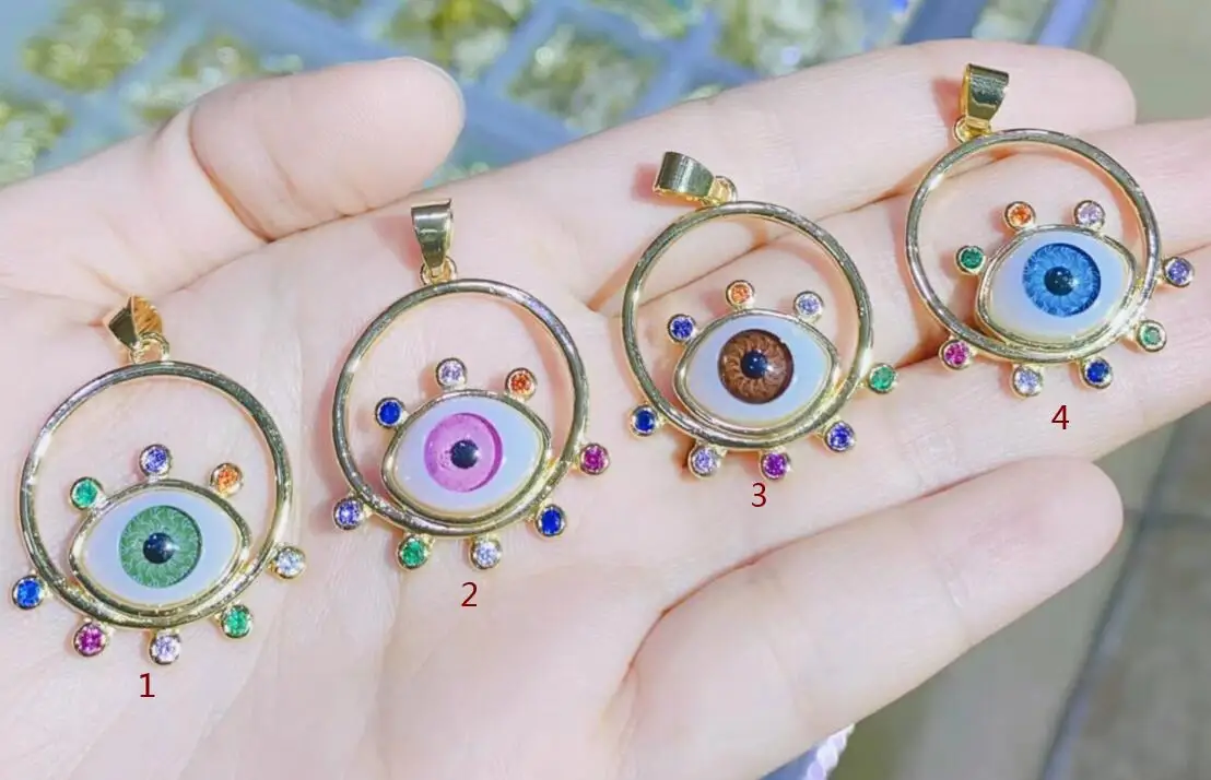 

Турецкий глаз, золотой кулон для женщин и девушек, позолоченный кулон с фианитом, ПАВЕ, оптовая продажа вечерние бижутерия для вечеринки, дн...