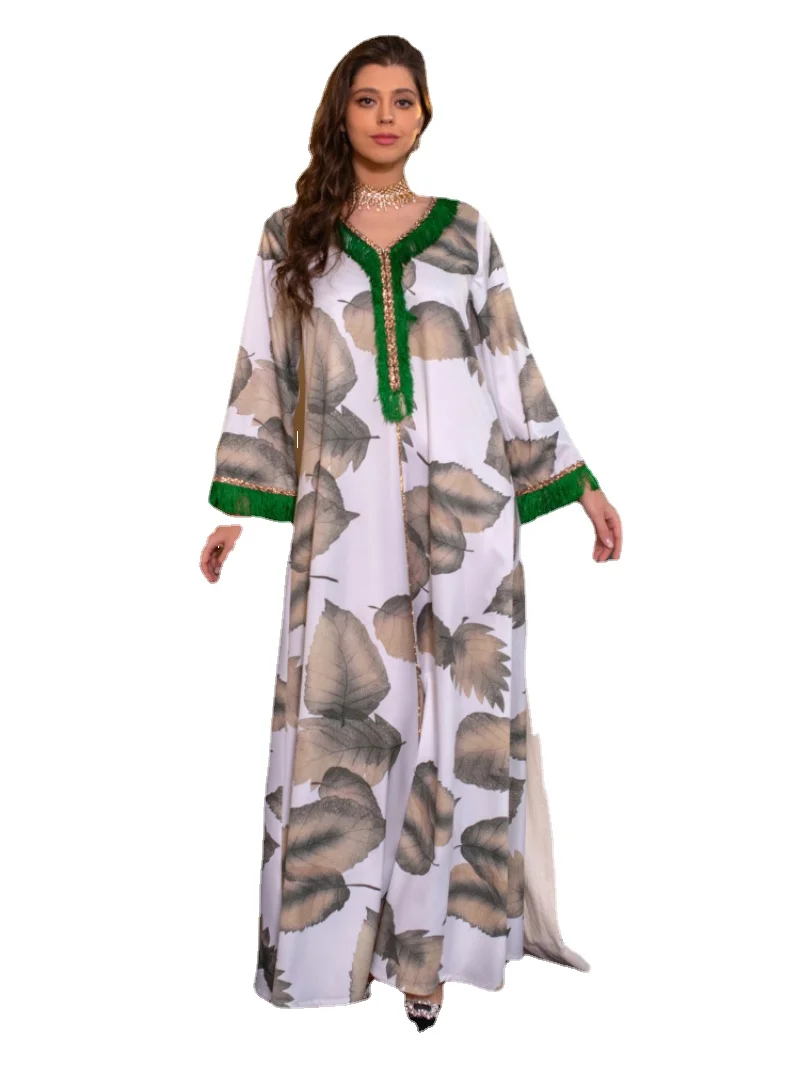 Turkey Muslim Abaya Women Maxi Dress Feather Kimono Elbise Morocco Kaftan Long Party Dresses Ramadan Vestidos Arabic Islamic