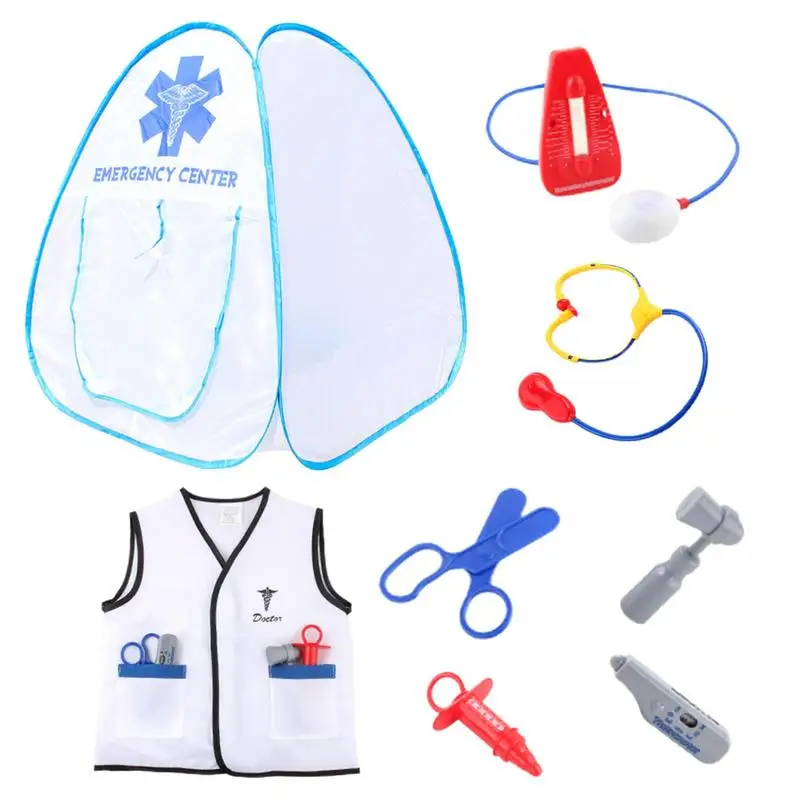 

Doctor Kit Pretend Play 8pcs Doctor Role Play Set Pretend Play Kids Doctor Playset Realistic Developmental Breathable For