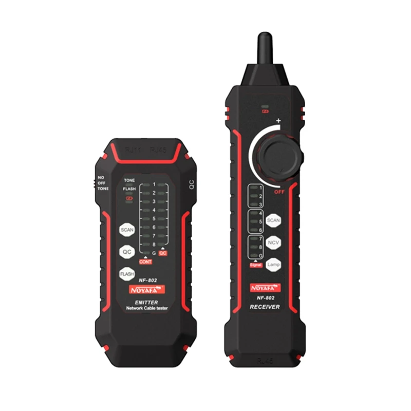 

NOYAFA NF-802 Multi-Function Cable Tester And Tracker RJ11 RJ45 Cat5 Cat6 High Low Voltage Cable Tester LAN Network Cable Tester