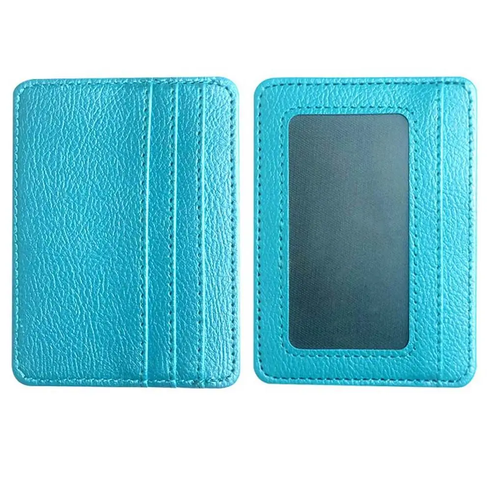 

Fashion Coin Pocket Bank Card Business Leather Clip Money Bag Women Card Holder Men Wallet Coin Pouch