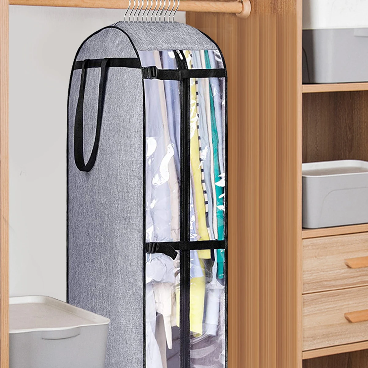 

Hanging Garment Bag Clothing Covers Garment Suit Dress Jacket Clothes Coat Dustproof Cover Protector Travel Bag Dust Cover