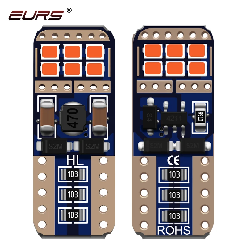 

2X W5W 194 168 T10 Canbus Светодиодные лампочки 12V для освесветильник номерного знака автомобиля, Внутренняя купольная лампа s, лампа для чтения 6000K, белый, красный, желтый