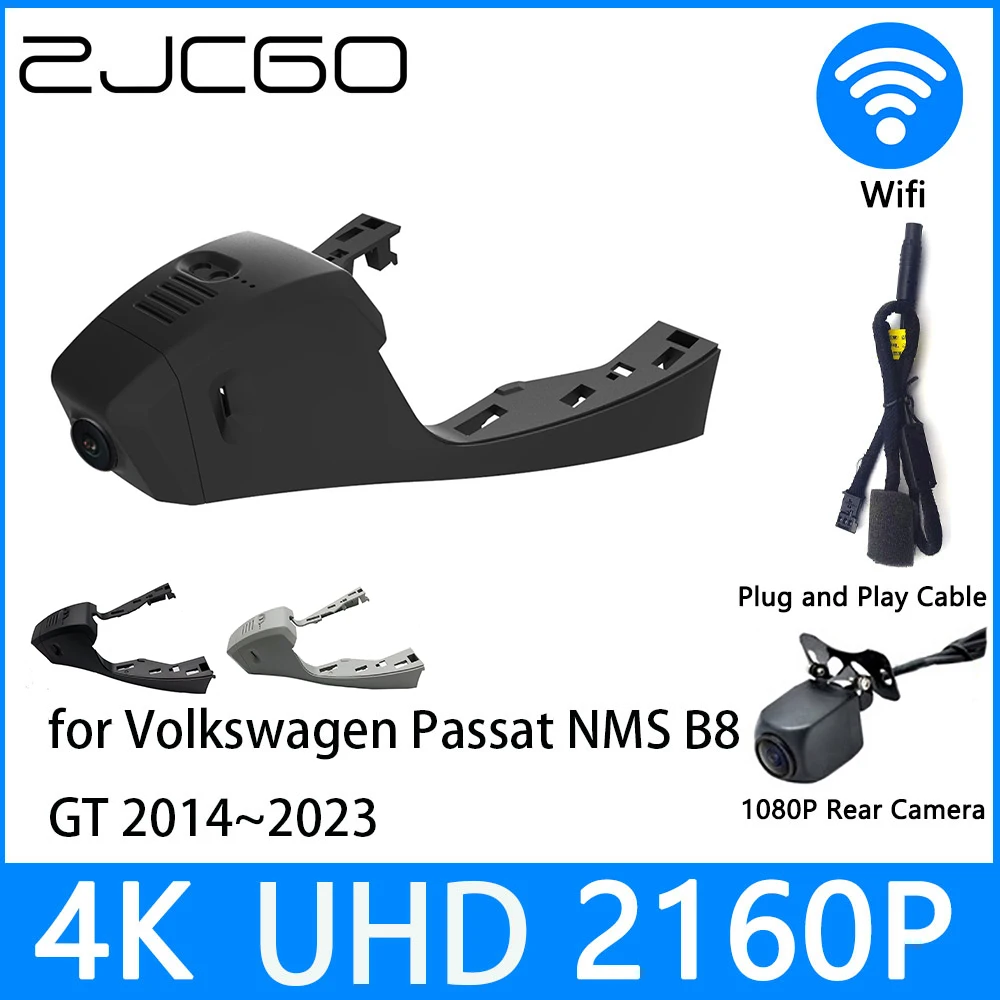 

ZJCGO Dash Cam 4K UHD 2160P Car Video Recorder DVR Night Vision for Volkswagen Passat NMS B8 GT 2014~2023