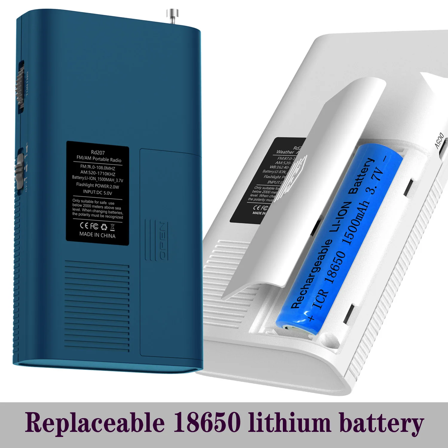 Карманный Портативный транзисторный радиоприемник AM FM мощный фонарик с питанием