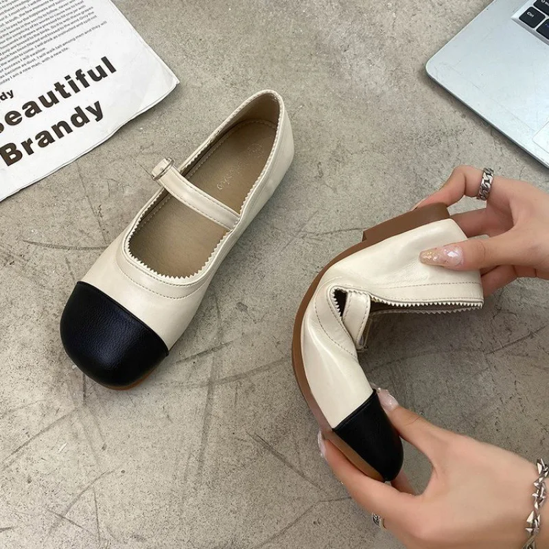 

Flat Shoes Soft Leather Casual Shoes Shallow Shoes Women Loafers Ballet Flats Fashion Comfort Peas Shoes Ladies Walking Shoes