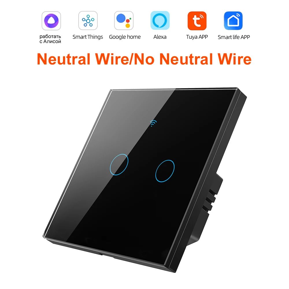 

Tuya Smart Wifi Сенсорный Выключатель Света 1-4 Группы