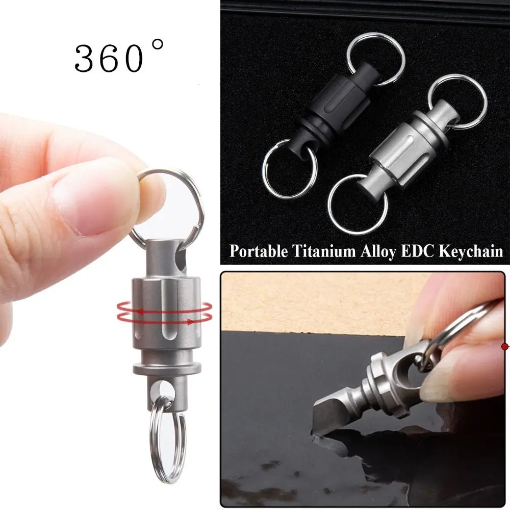 

Portable Brass Keychain Ultra-light Titanium Alloy Keychain New Key Buckle Accessories for Outdoor Small Tool