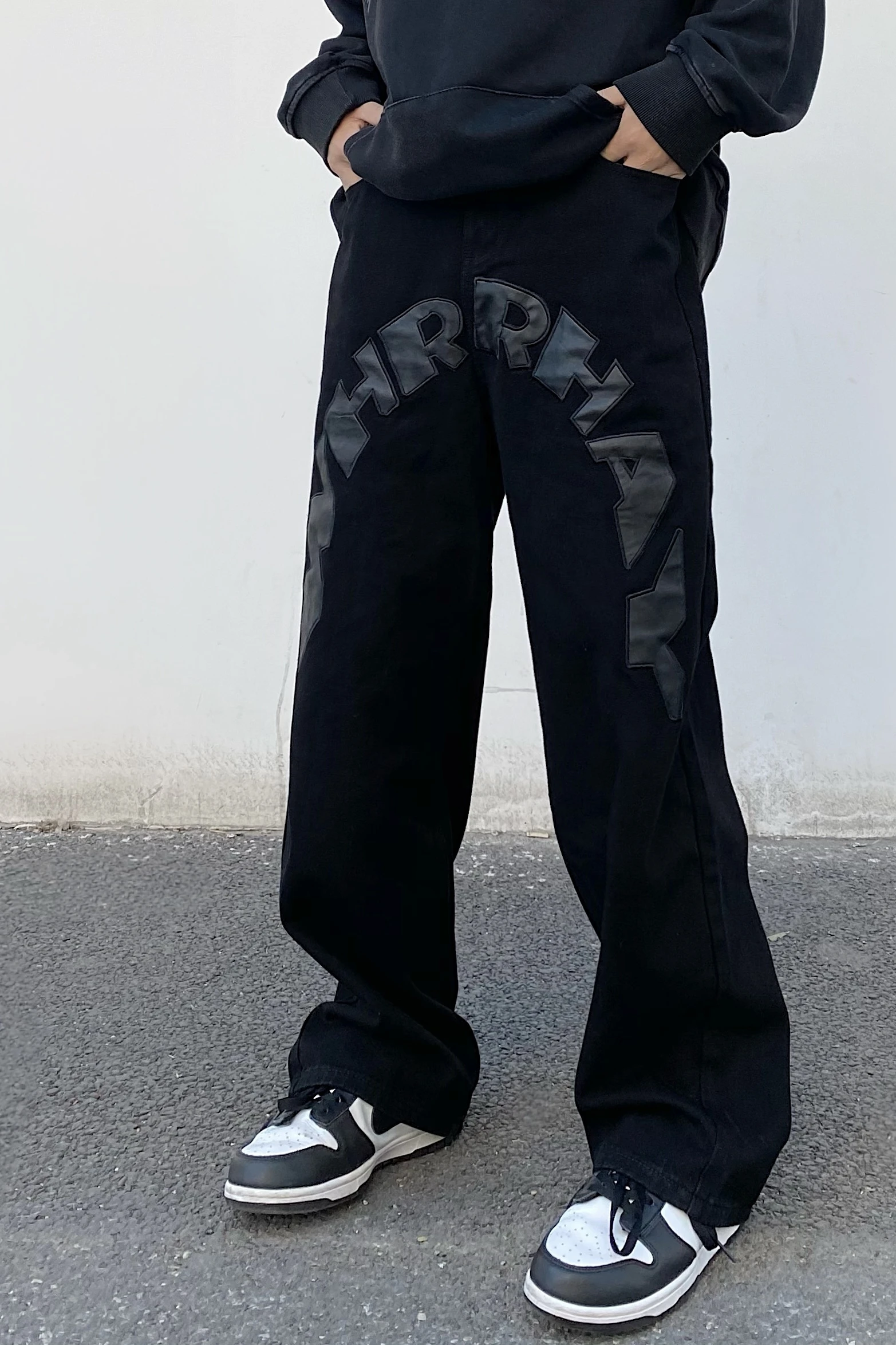 Men's Jeans High Street Vibeins European and American Printing Letters Street Men's Loose Jeans Y2k Pants Men Pants Ins Hot Sale