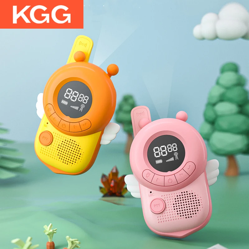 2pcs Children Walkie Talkie Mini Kids Walkie Talkie Phone Toys Handheld 3KM Range UHF Radio Interphone Talkie Walkies Baby Gift