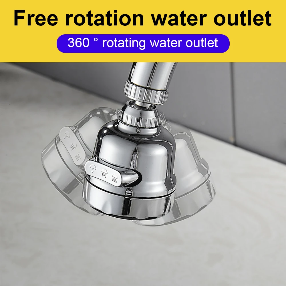 Kitchen Faucet Sprayer 360° Rotating Sink Head Extender Splashproof Water Saving Booster Tap Nozzle Universal Adapter |