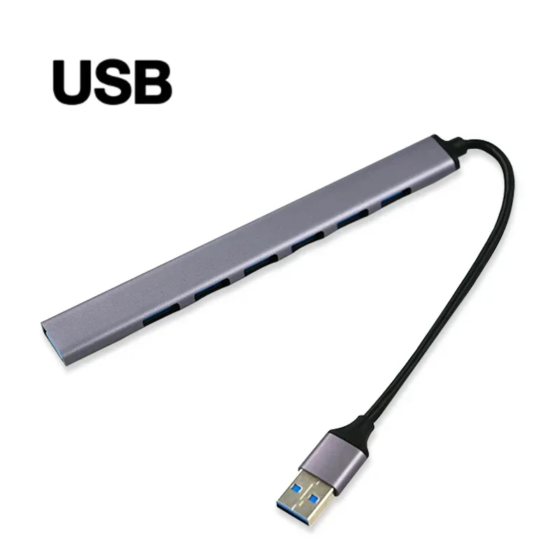 USB-концентратор типа C 3 0 USB-A разветвитель-концентратор 7-портовый USB3.0/2.0 с USB-C PD