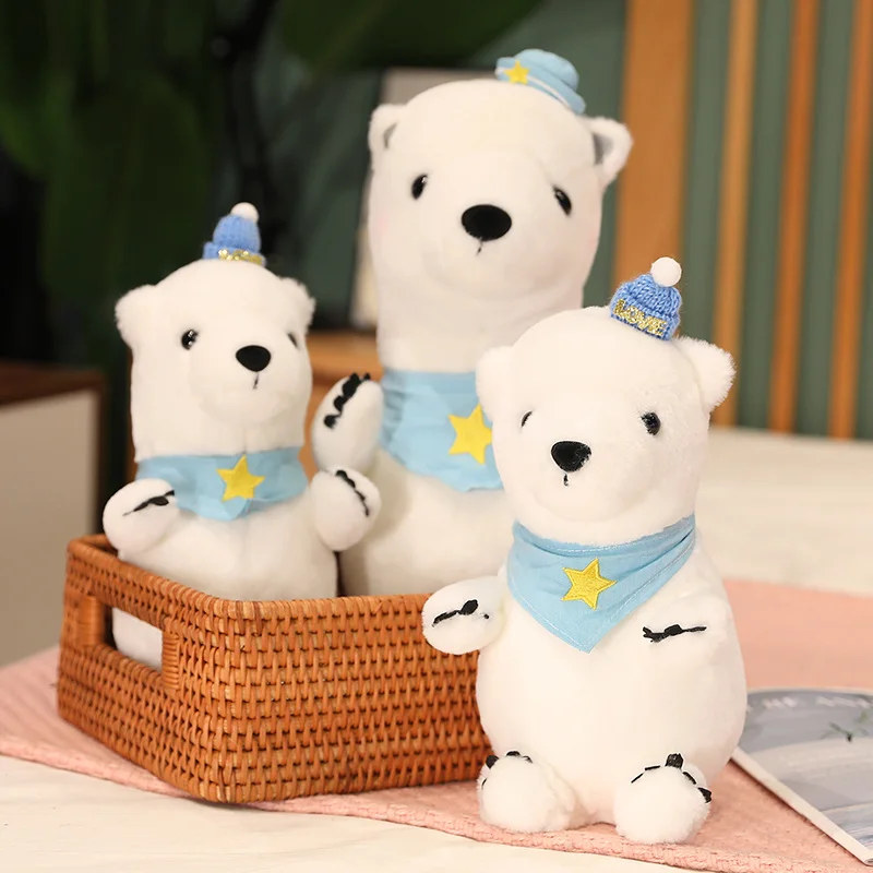 

30-60cm Kawaii Polar Bear Plush Toy Soft Cartoon Animal Cute Bear Stuffed Doll Cute Pillow Cushion Kids Birthday Christmas Gift