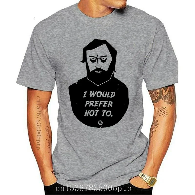 

New Slavoj Zizek - I Would Prefer Not To T Shirt Bartleby Melville Zizek Retro Vector Attitude