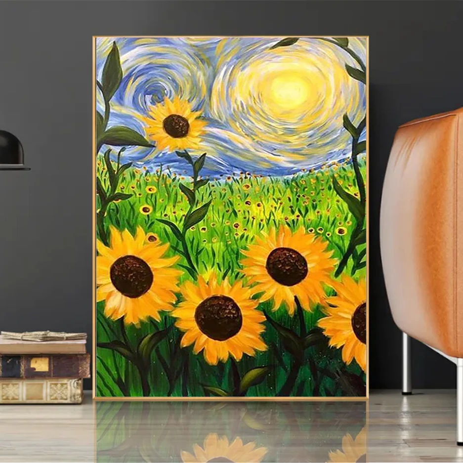 

5D Diamond Paintings Sunflower New Arrivals Jewelry Embroidery Cross Stitch Kit Full Diamond Mosaic Diy Kit for Adults Gift