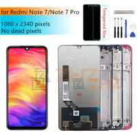 for xiaomi redmi note 7 lcd display touch screen digitizer assembly with frame for redmi note7 pro lcd replacement repair parts