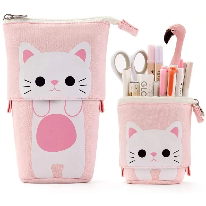 Милый выдвижной пенал большой емкости Kawaii коробка для ручек косметичка девочек