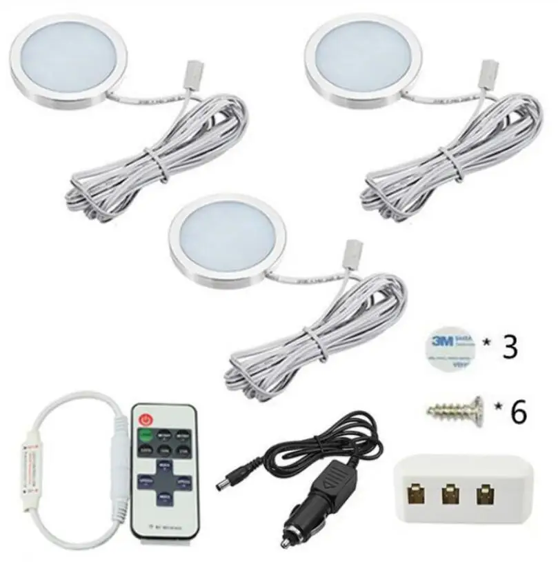 3/4/6/8 шт. x 12 В Внутренние светодиодные точечные светильники на крышу для T4 T5 дом на колесах Фургон автофургон автодом белый свет 1 Вт/2 Вт/2,5 Вт