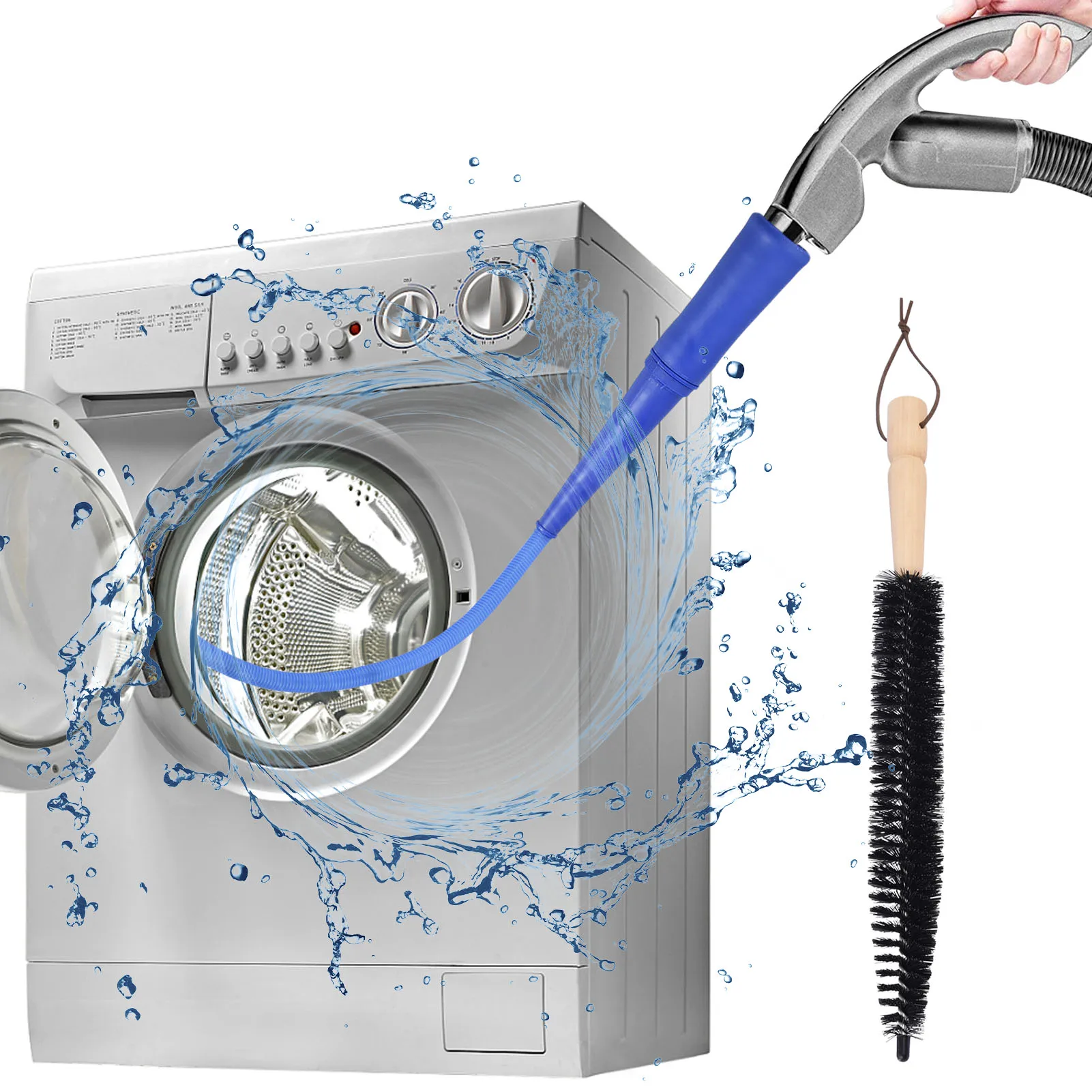 

Dryer Vacuum Hose Attachment Dryer Vent Vacuum Attachment Lint Remover Cost-Saving And Flixible Dryer Vent Hose Brush For Deep
