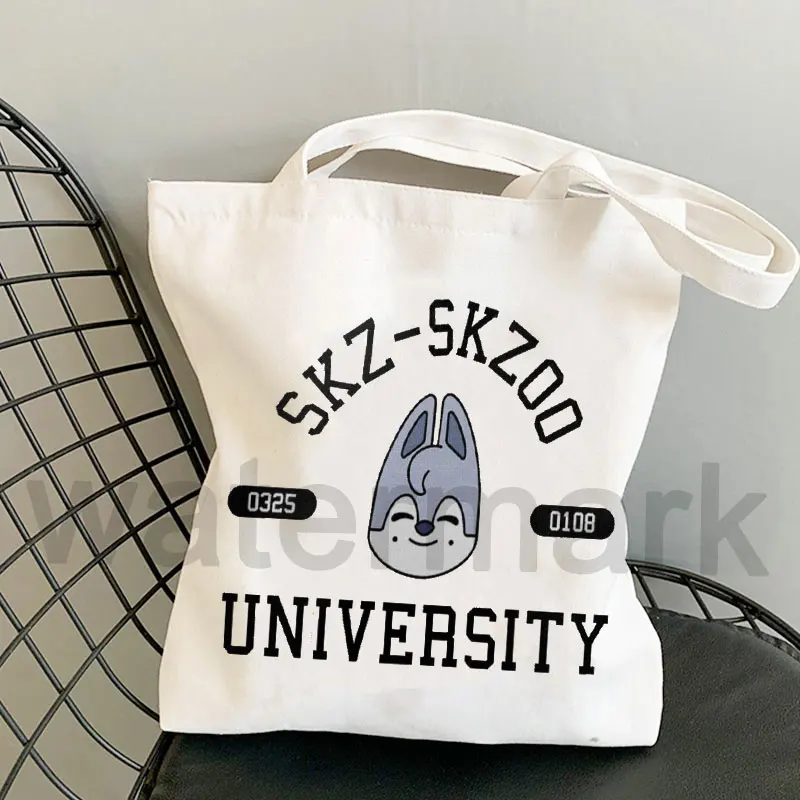 

Stray Kids Tote Bag SKZOO Album KPop Cotton Bag Shoulder Bag Stray Kids Gift Shoppr SKZOO Fans Shopping Bag Gifts Aesthetic Bag