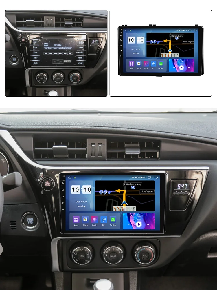Автомобильный GPS-навигатор 2DIN Android 11 для Toyota Corolla Auris E180 2017 2018 радио стерео