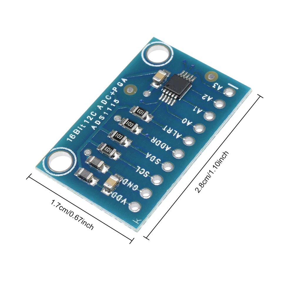 

ADS1115 ADC ultra-compact 16-precision ADC module development board