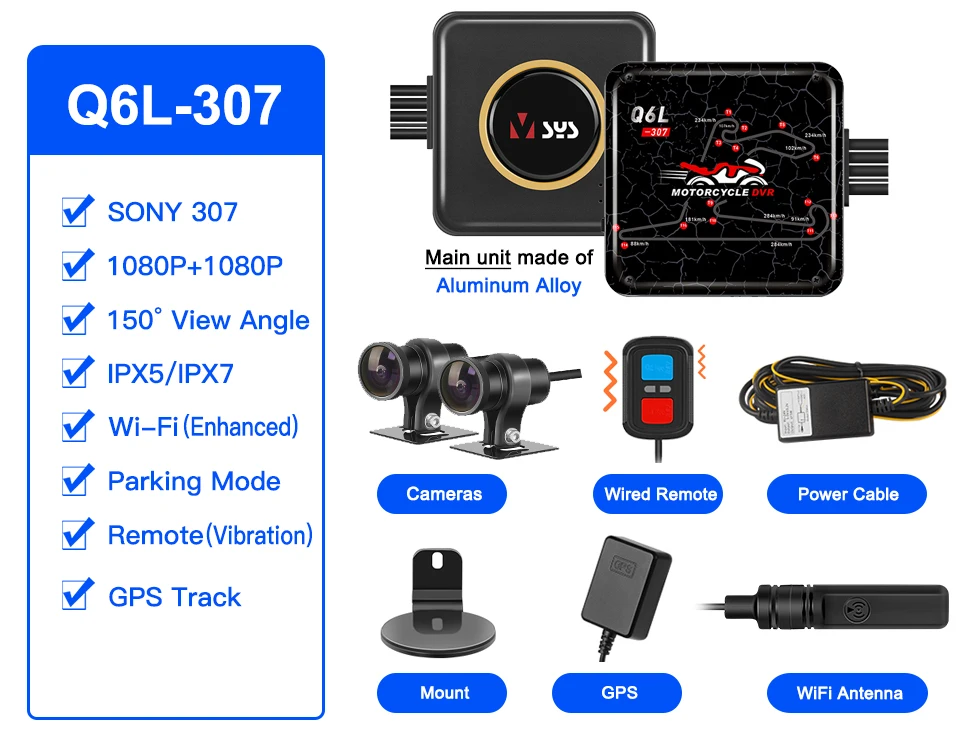 

Водонепроницаемый мотоцикл VSYS S6L Q6L