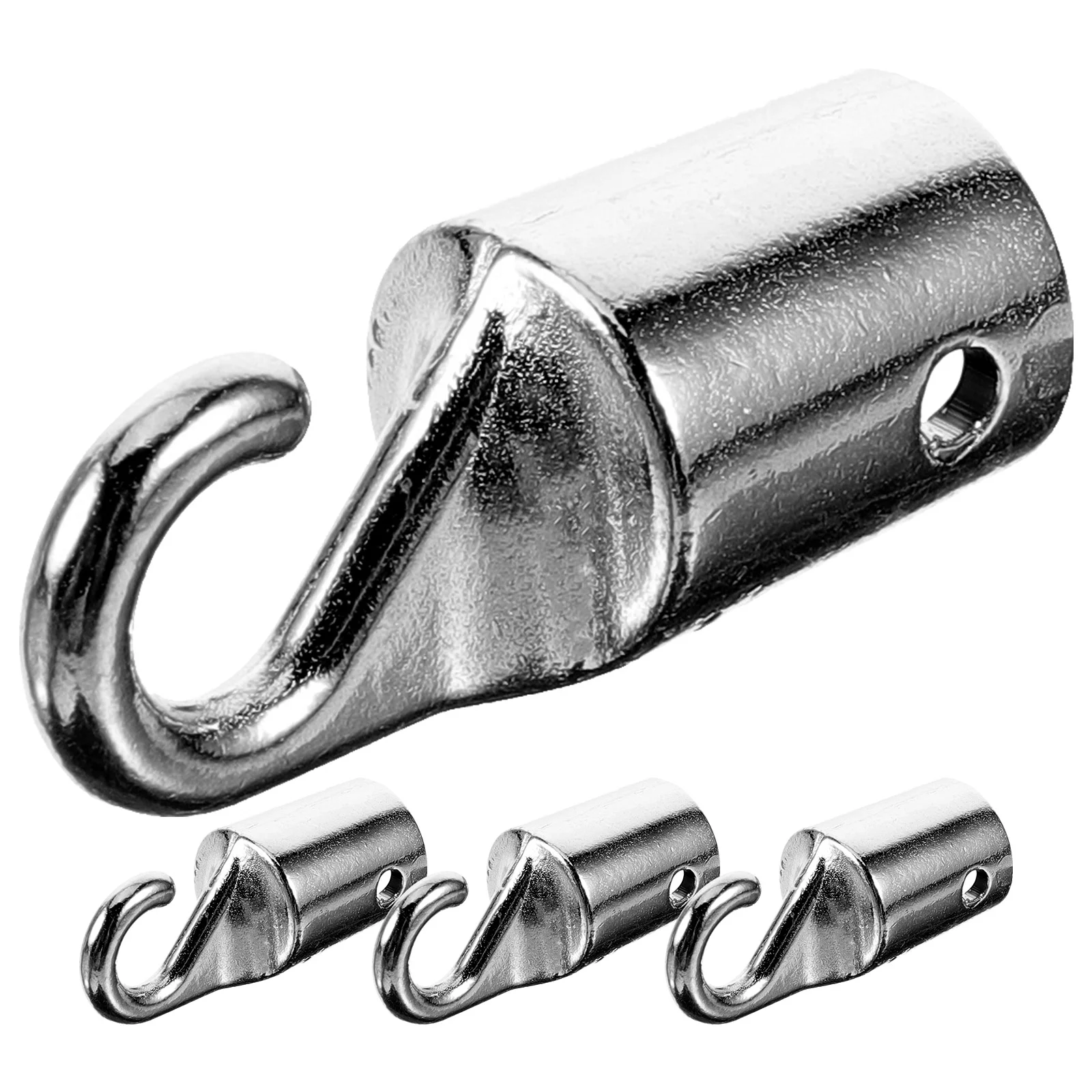 

4 Pcs Curtain Hooks Drapes Blind Wand Wood Tip Turn Rod Blind Vertical Blinds Replacement Parts Mini Metal