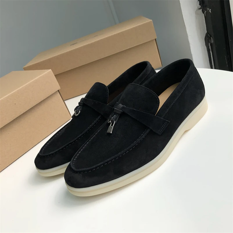 High Quality Women's Spring Autumn Casual Fashion Flat Loafers Comfortable Lock Fringe Fashion Pointed Flat Single Shoes 2022