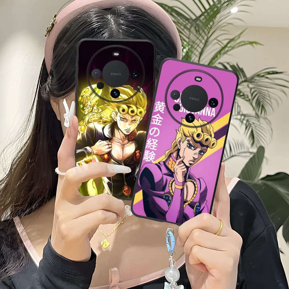 Чехол для телефона JOJO Giorno Giovanna Huawei Mate 60 50 40 30 20 10 Pro Plus Lite E 5G черный чехол смартфона