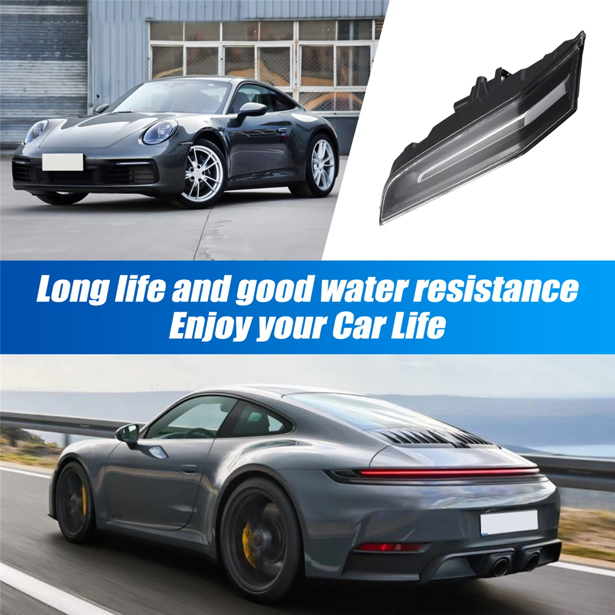 Автомобильный левый брызговик задний фонарь для Porsche 911 992