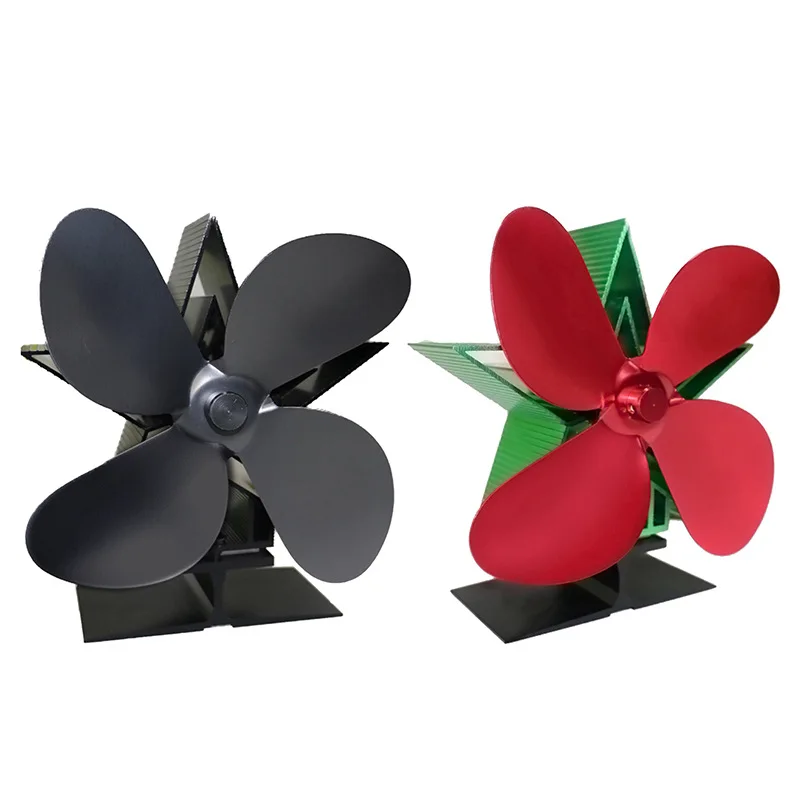 

Fireplace 4 Blades Heat Powered Stove Fan Log Wood Burner Quiet Home Fireplace Fan Efficient Heat Distribution