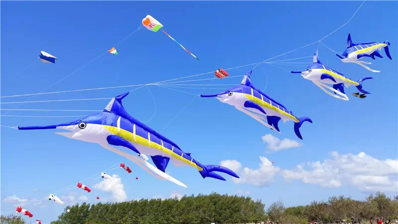 Бесплатная доставка воздушный змей с рыбой Марлин летающие мягкие воздушные