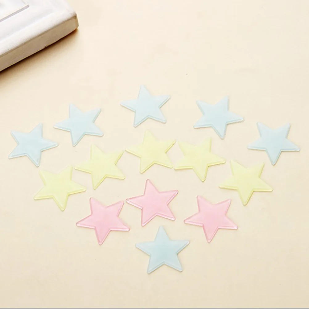 

150 Pcs Star Wall Decals Nursery Glow Stickers Glow The Dark Planets Ceiling Wall Sticky Luminous 3D Wall Stickers