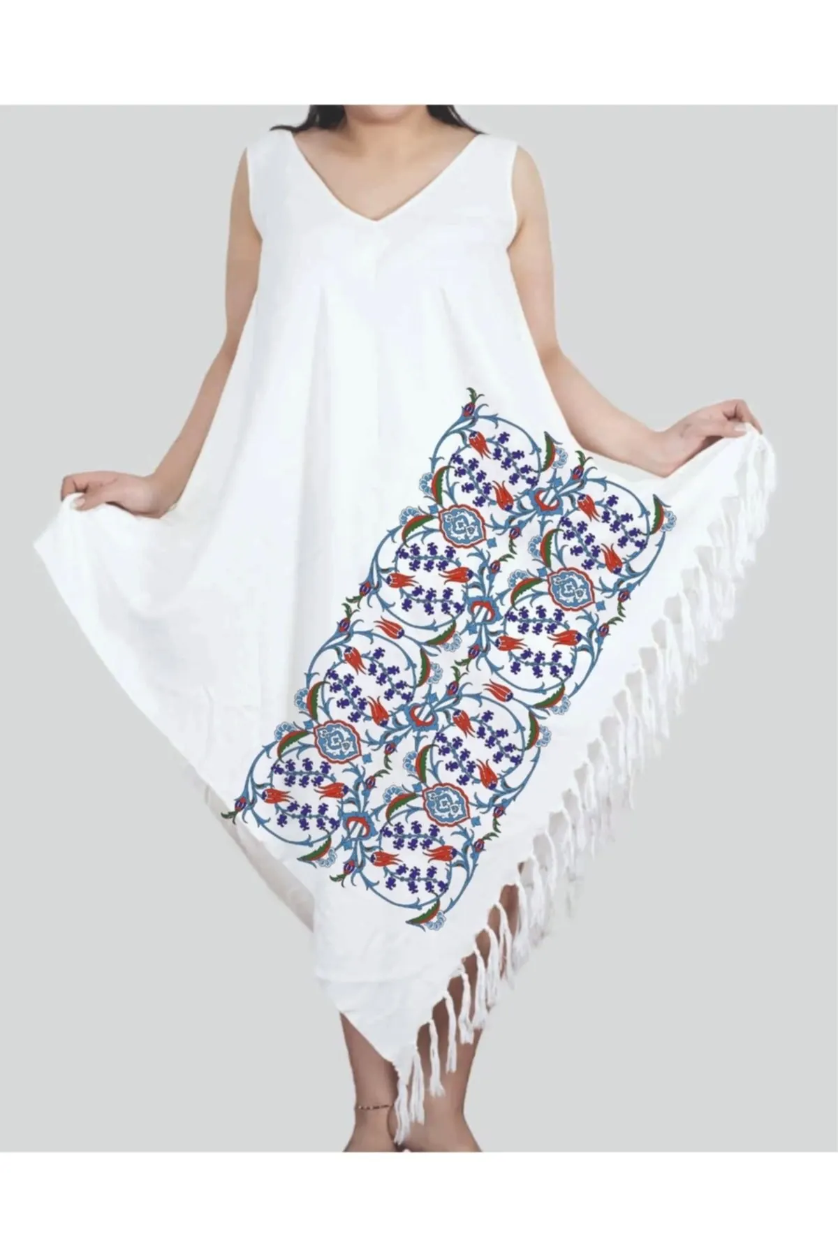 

Women's Pareo New Triangle Pattern Elephant loot Dress Swimwear Cover Up Dress Sexy Tunic Suit Beachwear