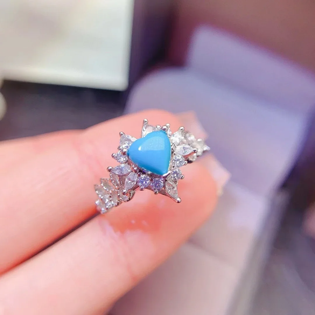 Украшения из серебра 925 пробы с драгоценными камнями 6 мм