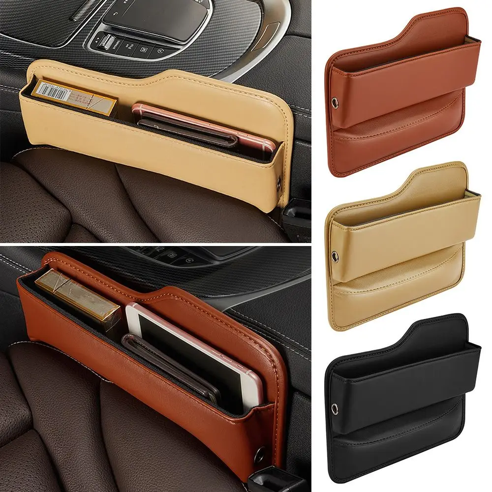 

Stowing Tidying Space Expansion with Charging Hole Car Organizer Box Auto Gap Catcher Organizer Container Phone Holder