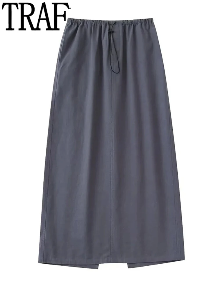 

Юбка-карго траф женская с завышенной талией, средней длины