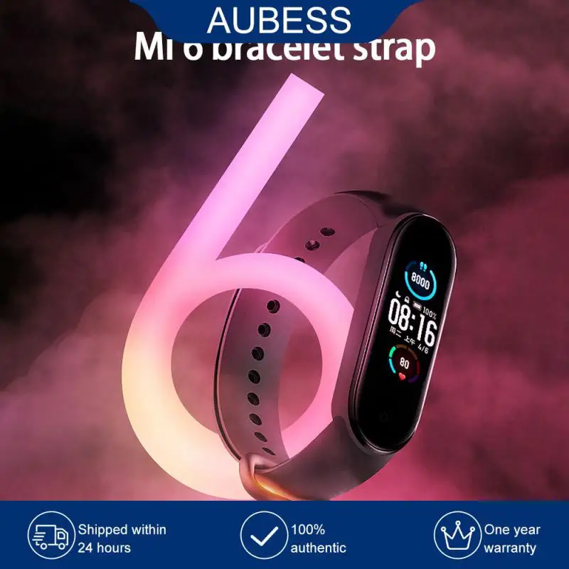 

Portable Watchband Multi-color Replacement Strap For Xiaomi Band Flexible Wrist Straps For For Mi Band 6 Anti-lost Stable Tpu