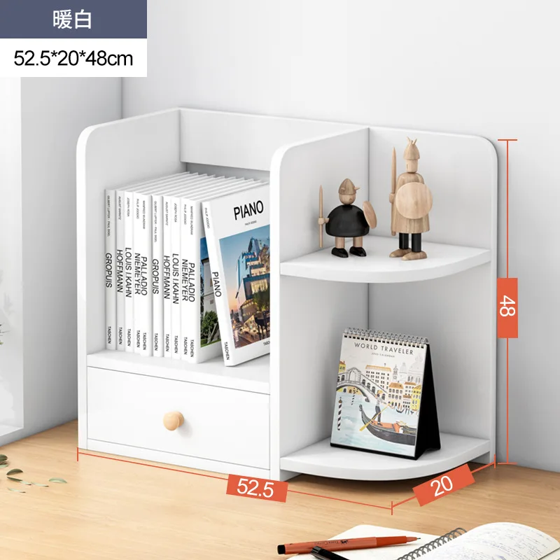 

2023 Year AOLIVIYA Simple Desk Bookshelf Student Dormitory Storage Shelf Small Bookcase Office Computer Desk Storage Rack
