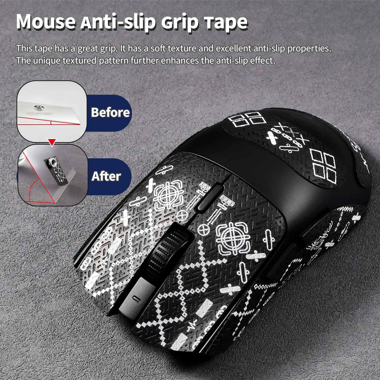 Липкая лента для мыши наклейка Razer Viper V3 HyperSpeed Mouse противоскользящая