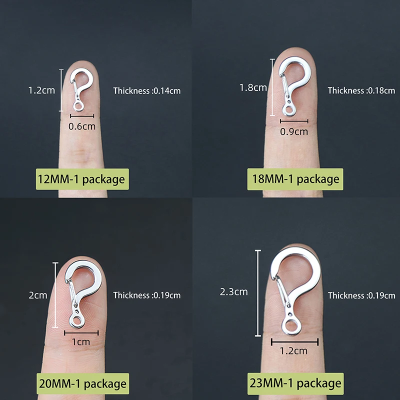 1 шт. маленький мини-крючок из нержавеющей стали диаметром от 12 до 23 мм 316