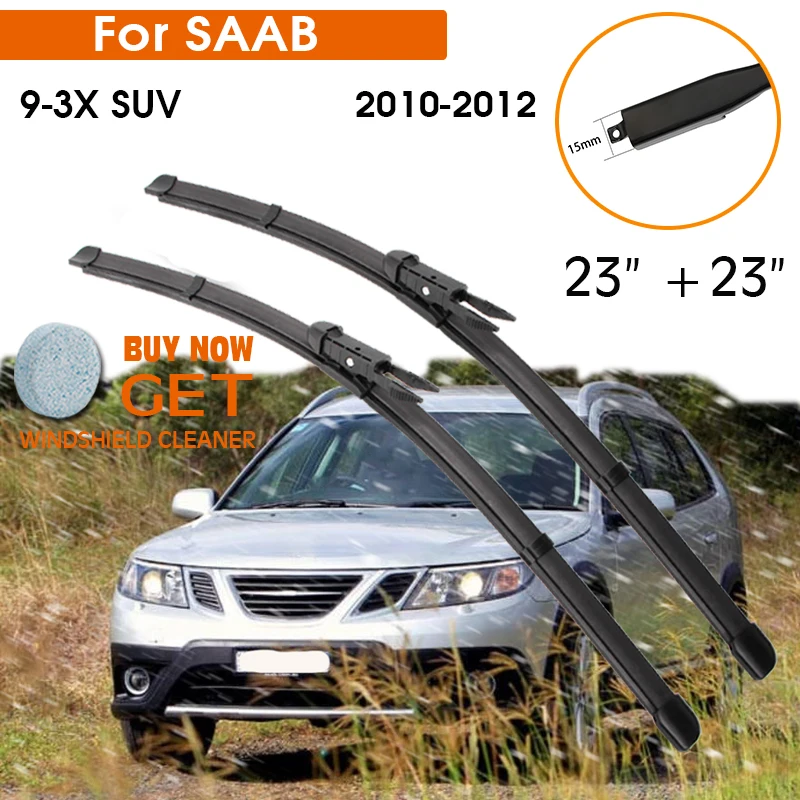 

Щетка стеклоочистителя для автомобиля SAAB 9-3X SUV 2010-2012 лобовое стекло резиновая силиконовая заправка переднее окно стеклоочистителя 23 "+ 23" LHD ...