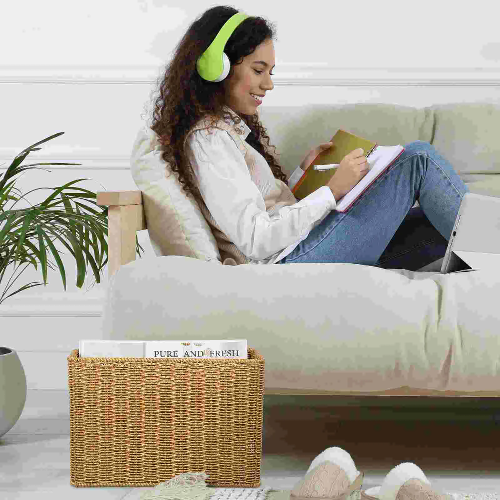 Квадратные настенные корзины для газет с крышками