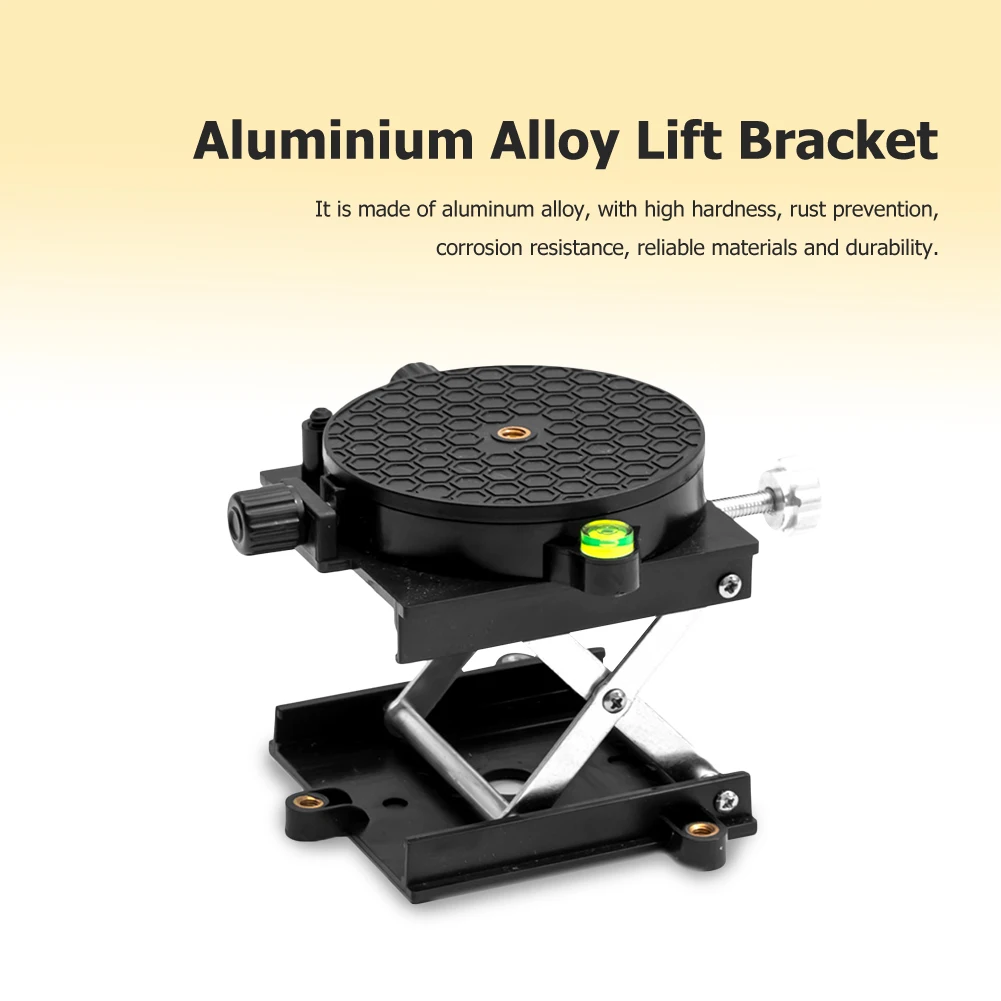

Aluminium Alloy Lift Platform 360 Degree Rotation Table Lifting Stand Anti-corrosion Rust-prevention Woodworking Supplies