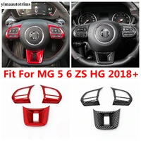 steering wheel decoration frame cover trim for mg 5 6 zs hg 2018 2022 car stainless steel abs accessories interior parts