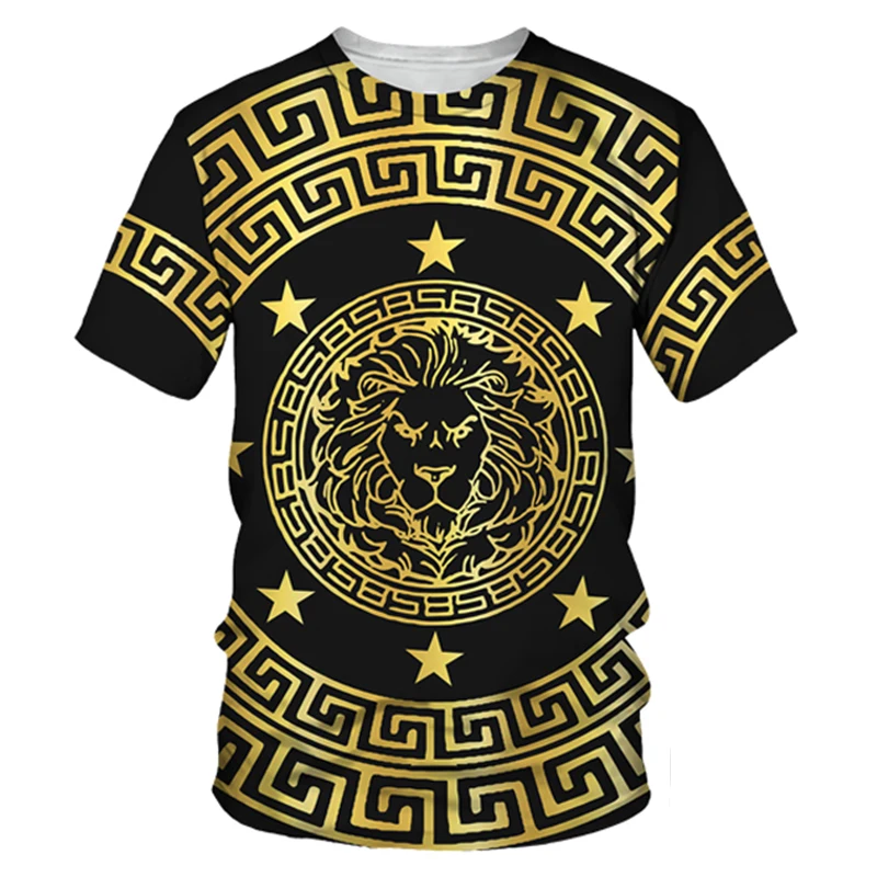 

Summer Men T Shirt 3D Printed The Lion King Pattern Oversized Streetwear Tracksuit Casual Short Sleeve Vintage Brand Blous