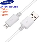 Оригинальное быстрое зарядное устройство Samsung с micro usb-кабелем 1,2 м, 2 А, кабель передачи данных для SAMSUNG Galaxy S6, S7 Edge, Note 4, 5, J4, J6, J5, A3, A5, A7