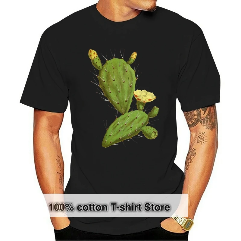 

Desert Cactus Tshirt Men T-shirt Botanical T Shirts Print Cacti Plant Tops Tees Flower Clothes Custom Cotton Drop Shipping