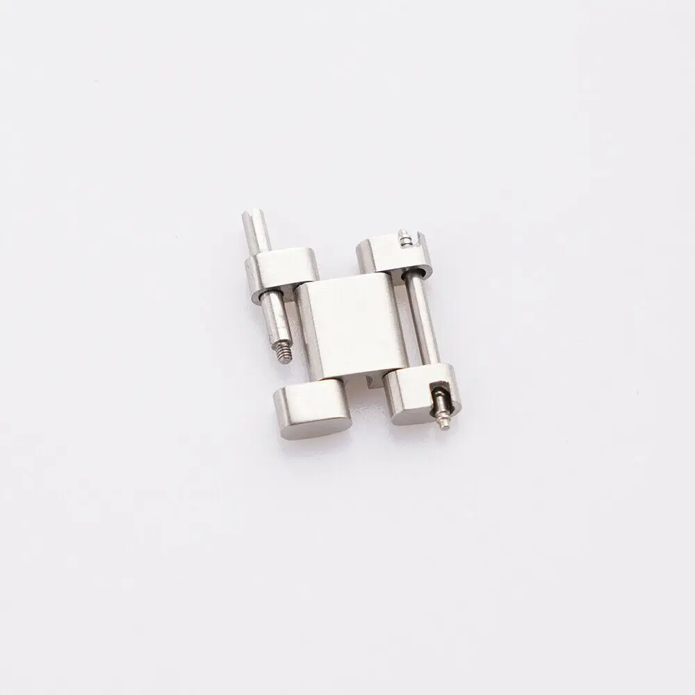 Rolamy 316L Steel Silver 16mm Connector Spare Links End Parts easy link For Watch Band